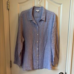 JJill Light Blue Button-Up Shirt